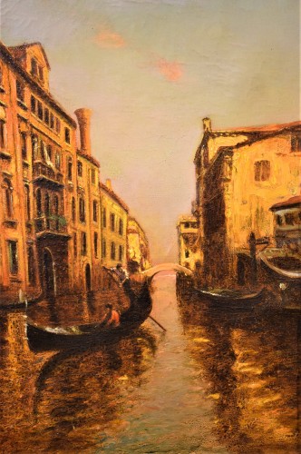 Venise, Jeu de Lumiére  sur le Canal - Albert Ferdinand Duprat (1882-1974) - Romano Ischia